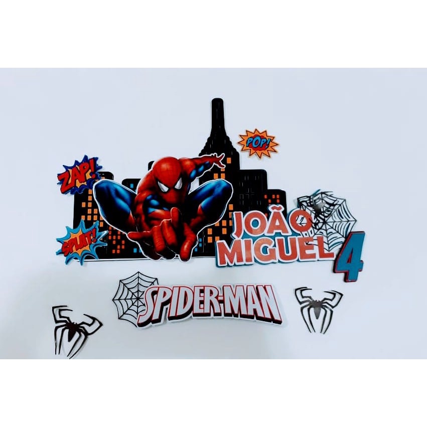 Topo De Bolo Topper De Bolo Personalizado Homem Aranha