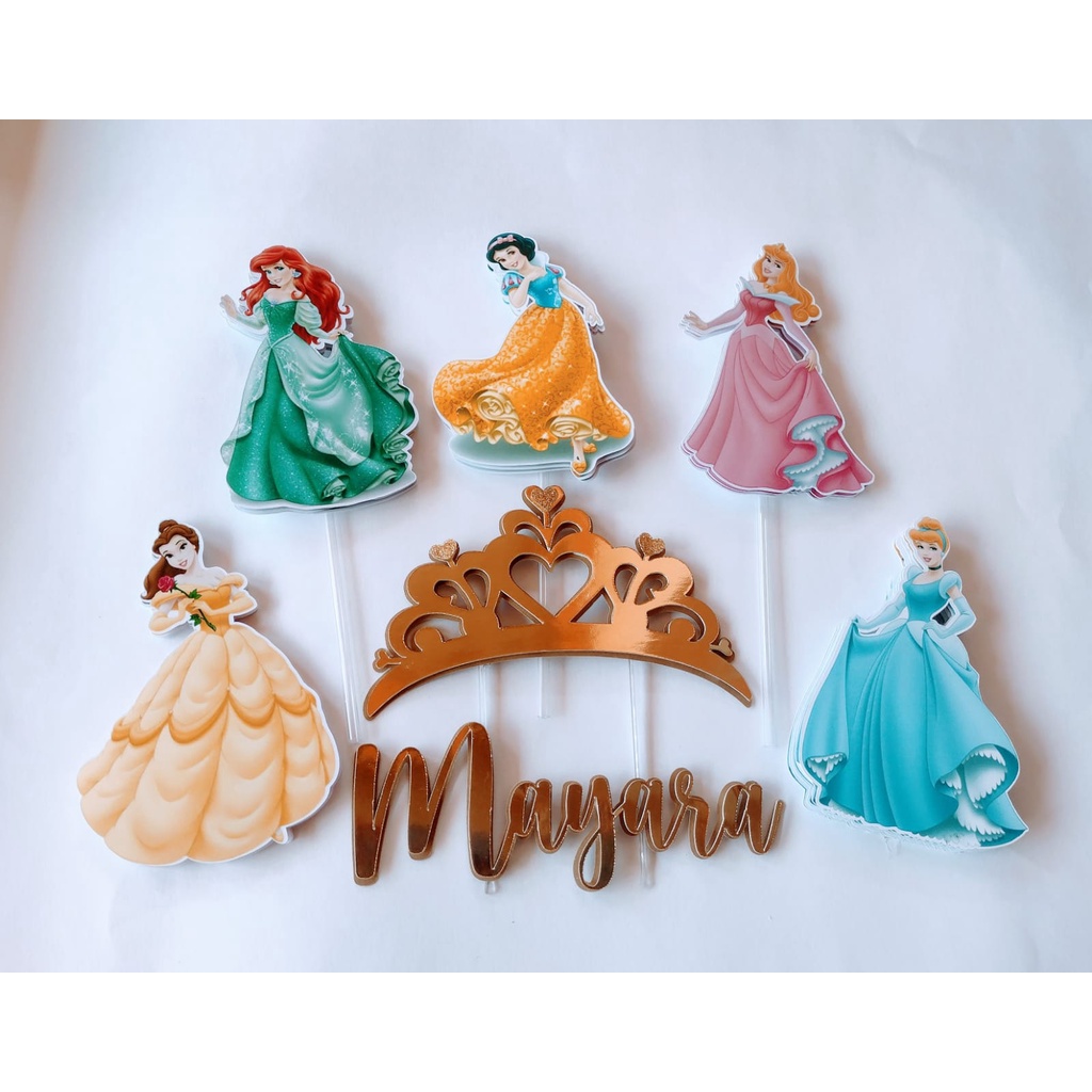 Topo De Bolo Personalizado Princesas Da Disney - 3d/camadinh - Eu Amo  Lembrancinhas